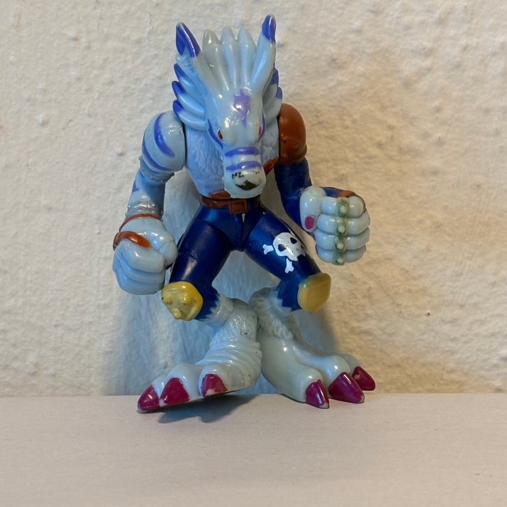 Bandai WereGarurumon Action Figure Unisex 2.5in Blue Good Vintage 1999 Digimon - Picture 2 of 7